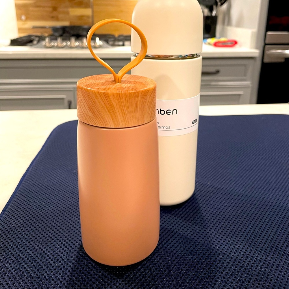 Tan 8oz Thermos Bottle
